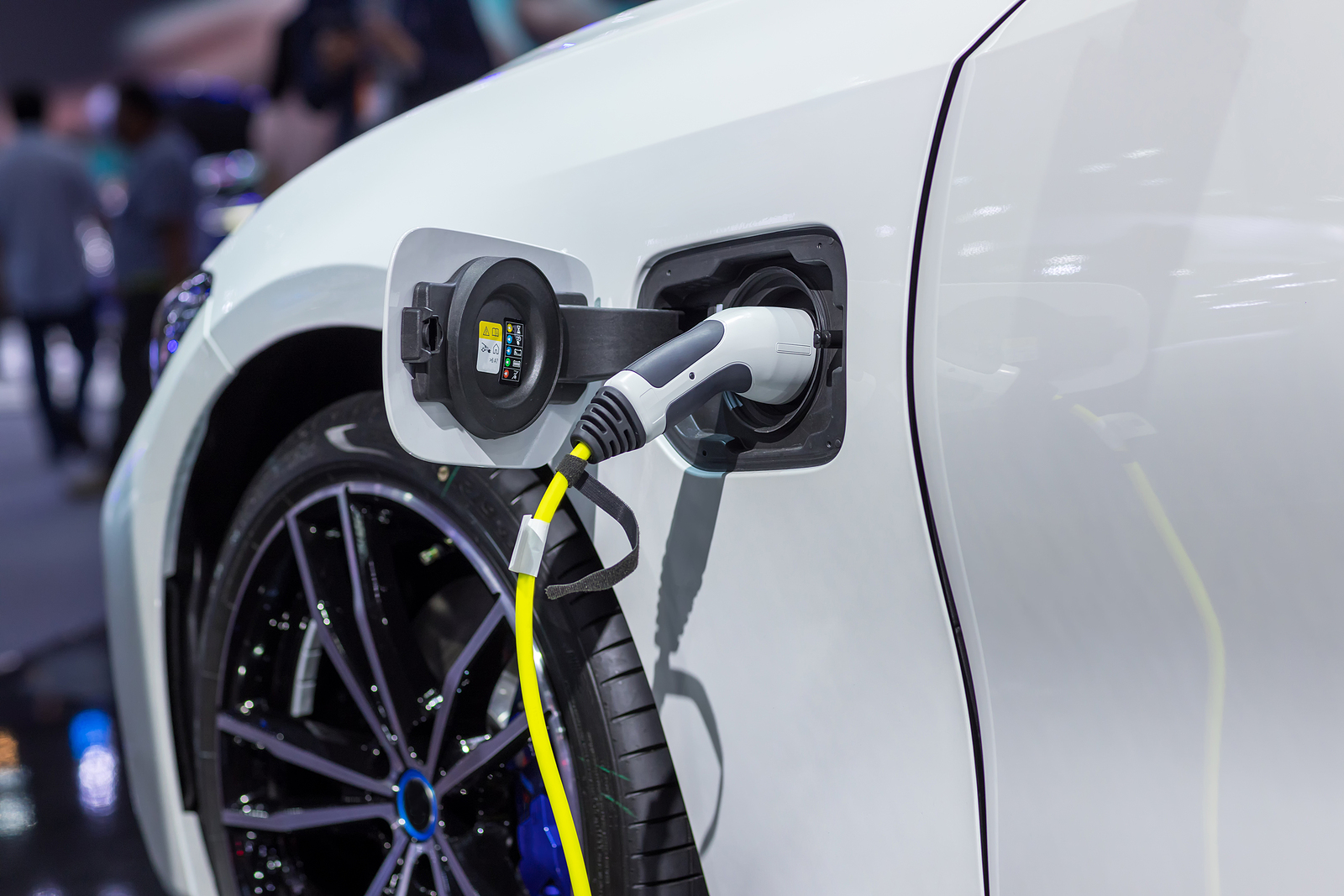 Electric Car Charging Station. Hybrid Car Electric Charger Stati
